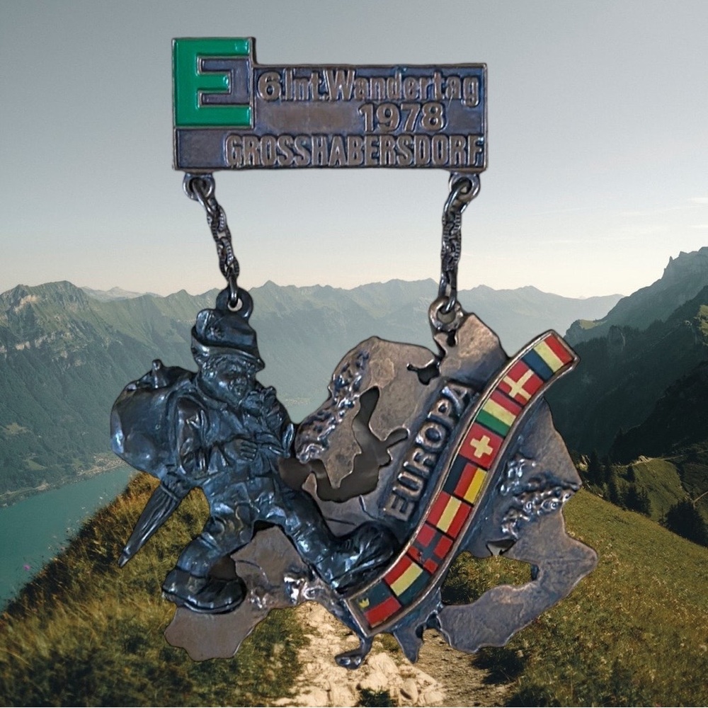 Vintage German 6 Int Wandertag 1978 Grosshabersdorf Europa Hiking Medal VGC